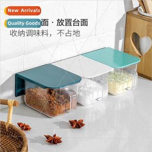 Home kchen spice box salt shaker wall-mounted hole-free spic