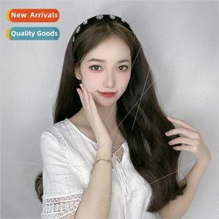 band long piece one curly wavy hair female wig