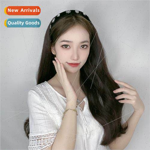 wig female long hair wavy curly hair band wig one-piece u-sh