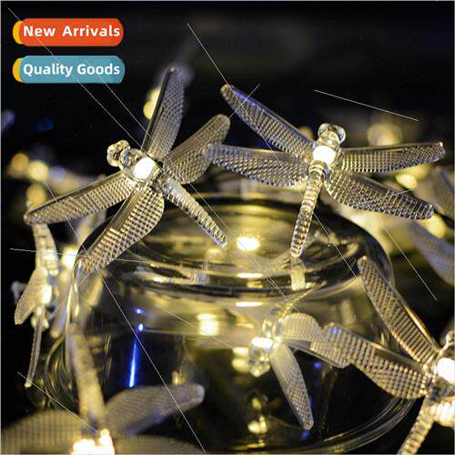 led dragonfly modeling solar string lights holiday party out