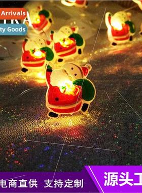 Santa Claus modeling light string Battery box Christmas outd