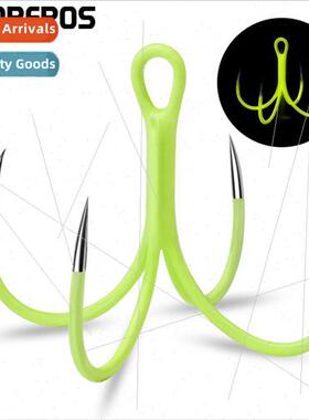 Sea fishing luminous four book hooks barbless iron plate hoo