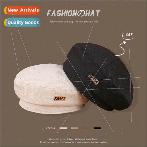 Autumn new metal label gold beret Autumn winter warm ladies