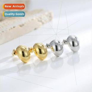 earrings ins metal silver new bean 2023 tide needle