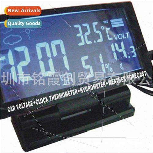 New EC60 Car Clock Car Temperature Humidy Meter wh Weather F