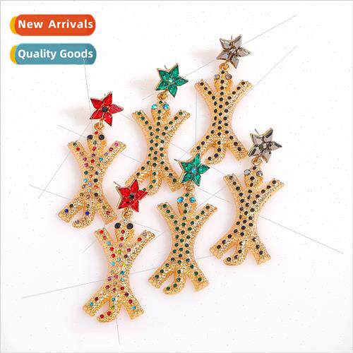 Europe niche gecko animal earrings female colorful pentagram