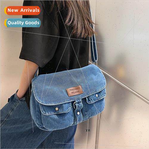 Retro simple denim bag 纯色水洗牛仔帆布包 Student small satc