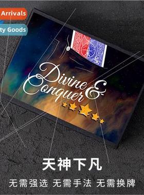 God Heaven descends to earth sacred card close-up live actio