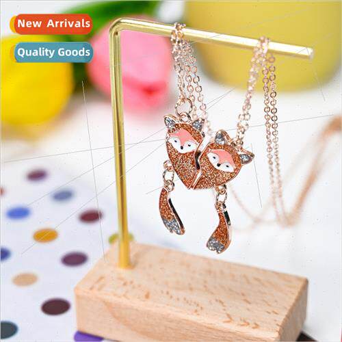 Cartoon Animal Necklace Cute Fox Magnetic Splicing Necklace