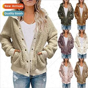 2023 wool coat new  long-sleeved cardigan women fall winter