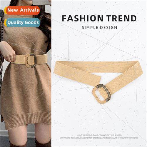 Cotton linen woven Mori skirt belt elastic elastic retro eth