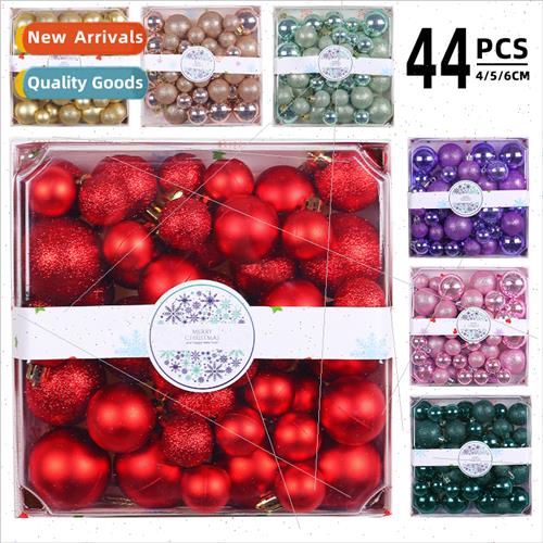 3/4/5cm Christmas Balls Set 2023 Square Boxed Balls Mall Chr
