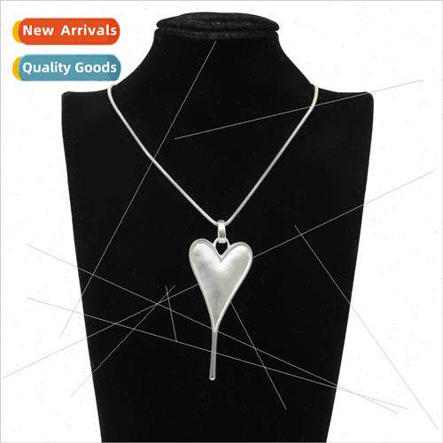 Europe new ladies heart-shaped long sweater chain necklace f