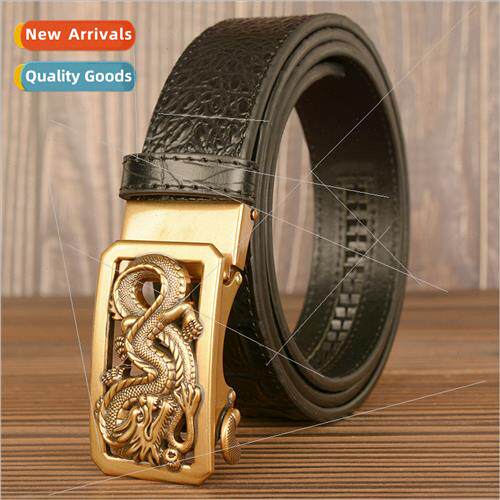 New crocodile pattern body men belt cowhide youth fashion Ch