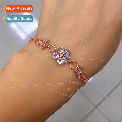 Birthday gift Korea crystal flower bracelet niche student te