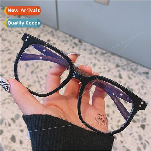 new TR wood grain temples fashion anti-blue light glasses re