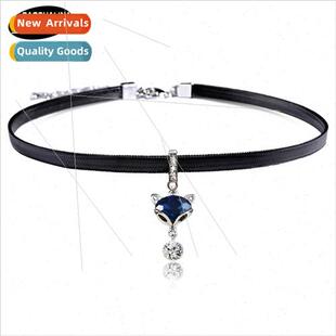 Taobao micro-commerce superior black leather cord necklace d