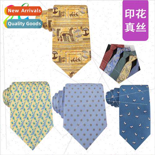 Handmade tie floral vintage tie men printed silk tie Mens