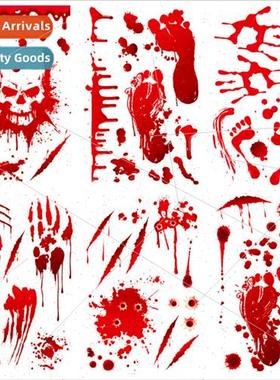 Bloody handprints dripping blood car stickers hand bleeding