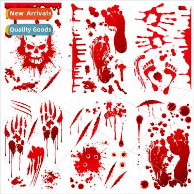 Bloody handprints dripping blood car stickers hand bleeding