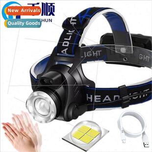 Induction zoom triple lhium-ion bright P70 headlamp recharge