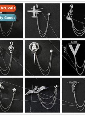 Men Su Guar Brooch Korea Chain Brooch Su Eagle Pin Corsage m