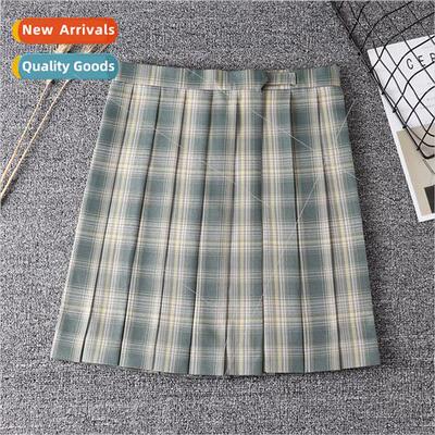 JK Unim Skirt Superior Length Student Plaid Peplum Skirt Pin