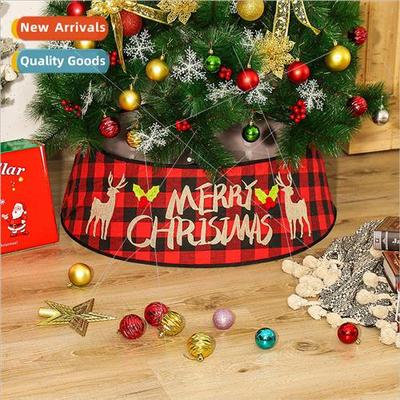 New red black plaid Christmas e skirts Christmas decorations