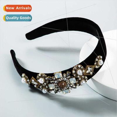 Korea imports hair bands female hair presser pearl flowers g