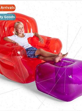 Inflatable transparent sofa PVC home portable sofa photograp