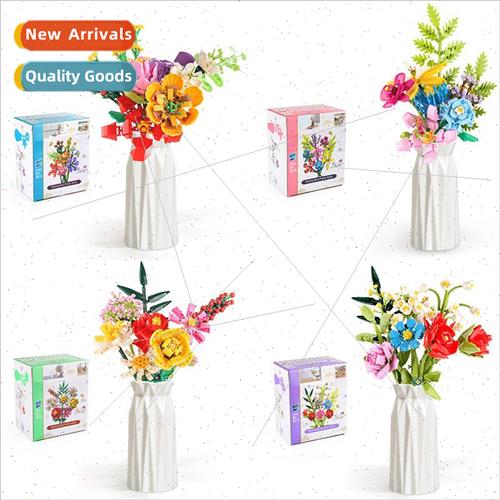 small particles puzzle blocks flower simulation diy assemble