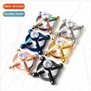 No piercing Adjustable stainless steel zirconia body piercin