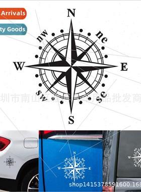 D-781 NSWE Compass Car Sticker Decal Nautical Compass Reflec
