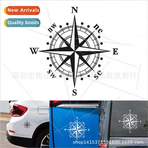 D-781 NSWE Compass Car Sticker Decal Nautical Compass Reflec