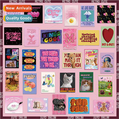 65 Korea retro cute classic graffi stickers DIY luggage wate