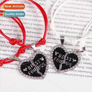Bracelet Women Love Heart Spliced Letters Diamond Encrusted