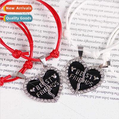 Bracelet Women Love Heart Spliced Letters Diamond Encrusted