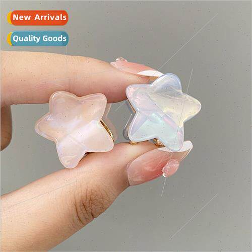Cute girl small grab clip acetate dazzle color hair clips je
