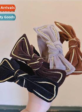 Autumn winter flannel temperament side removable bow hairpin