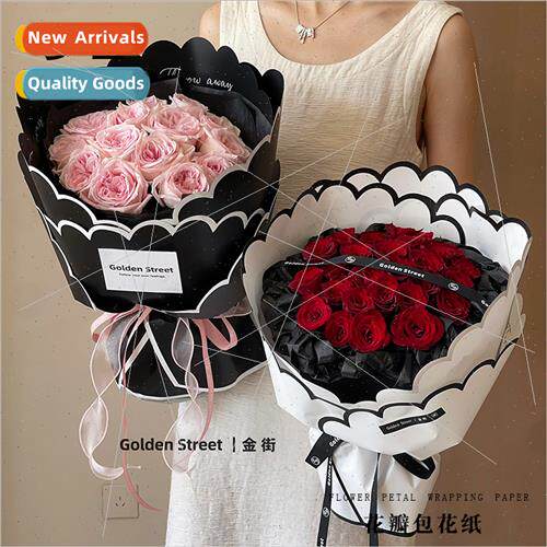 dopamine petal paper wavy edge bouquet wrapping paper handma