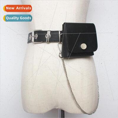 bungee concave styling chain belt bag hollow belt men women