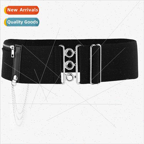 Korean pure desire wind elastic Slim elastic round buttons w