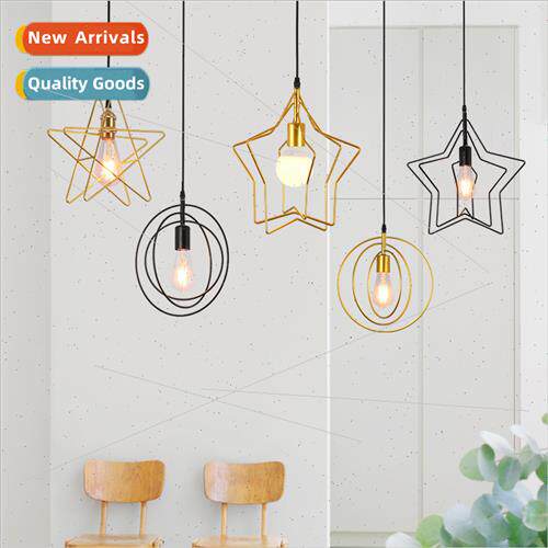 Scandinavian star chandelier creative post-modern gold resta