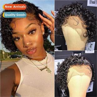 african small curly wig Europe wig female short curly hair r
