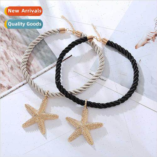 Europe summer new creative starfish pendant necklace simple