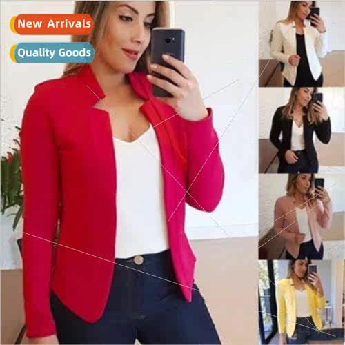 2020 Fall Winter Fashion Thin Long Sleeve Lapel Casual Blaze