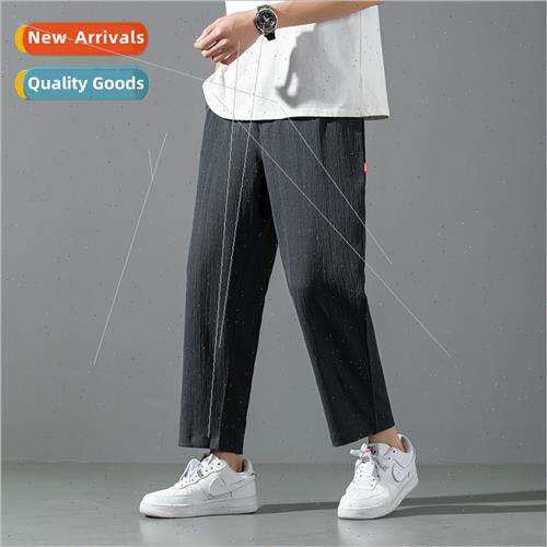 al men summer thin youth casual pants loose breathable ice s