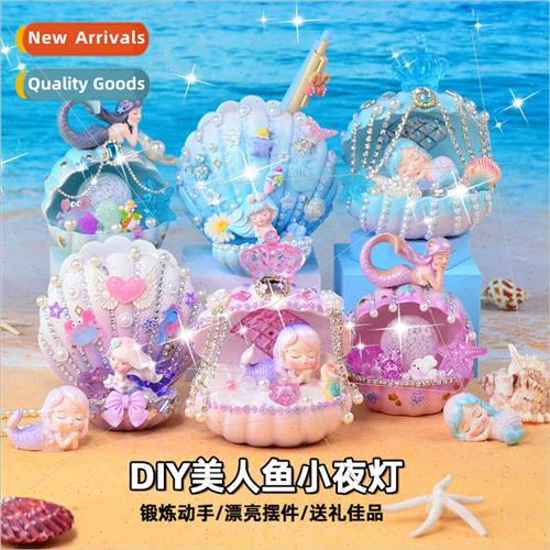 te handmade diy children girls toys gift night light shell s