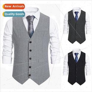 fashion striped new Sli vest men breasted code single
