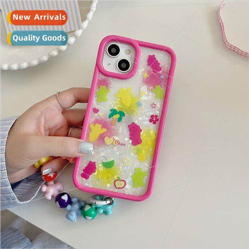 Niche ins full screen colorful bear 适用 iPhone 12 case 14Pr